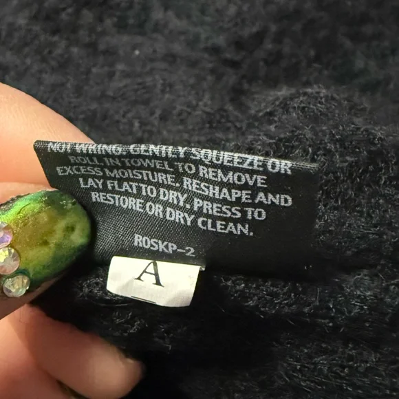 Eileen Fisher Mohair Black Lightweight Open-Front Cardigan Sweater Size Large - Picture 11 of 11